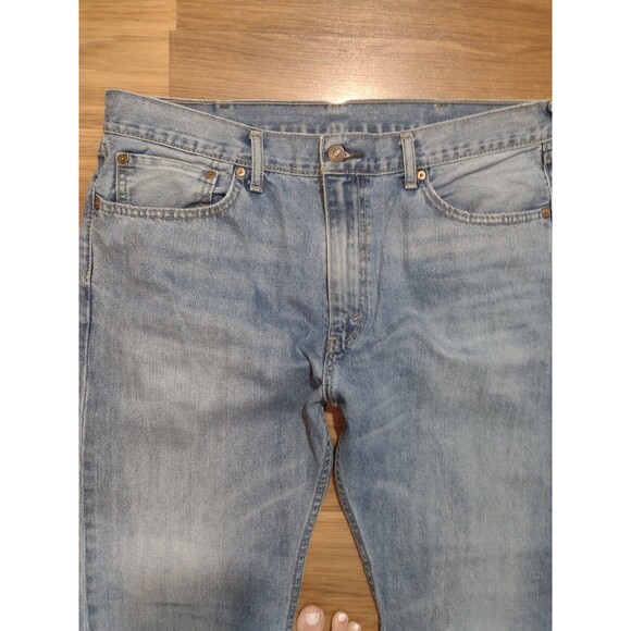 Levi's 505 Jeans Mens 38x30 Blank Red Tab Light Wash Denim Straight - Picture 3 of 11